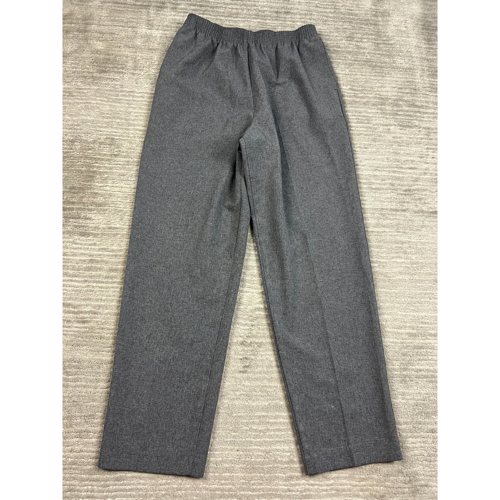 Allison Daley Pants Womens 10 Gray Pull On Straight Leg Elastic Waist Comfort